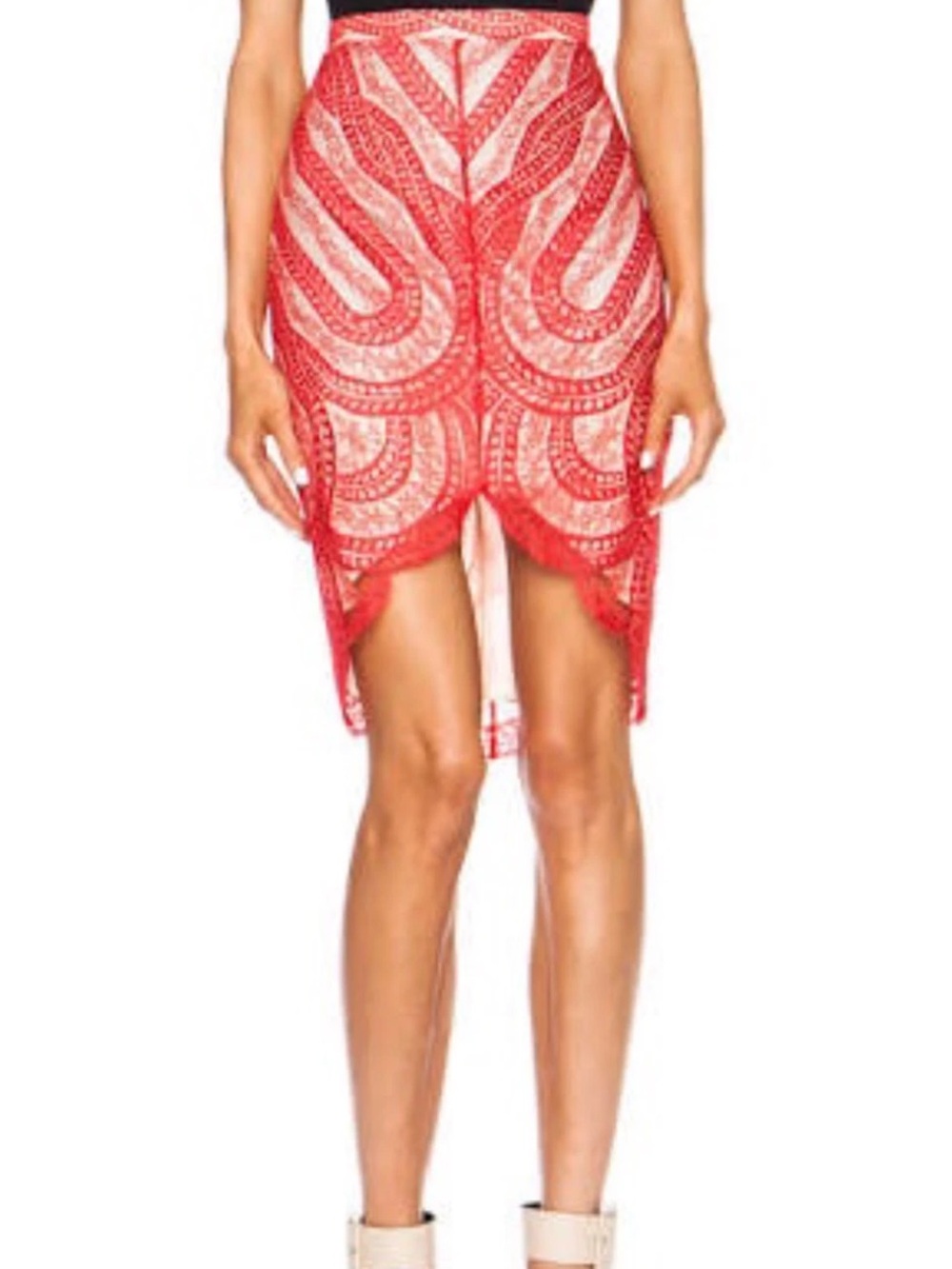 NWT Lover the Label Red Lace High-Low Skirt AUS10/US6